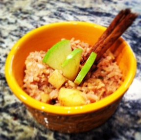 Apple cinnamon rice, breakfast, healthy